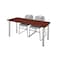 Kee Rectangle Tables > Training Tables > Kee Table & Chair Sets, 66 W, 24 L, 29 H, Cherry MT6624CHBPCM44GY - alternate 1